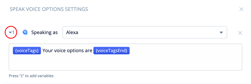 configure speak voice options 1