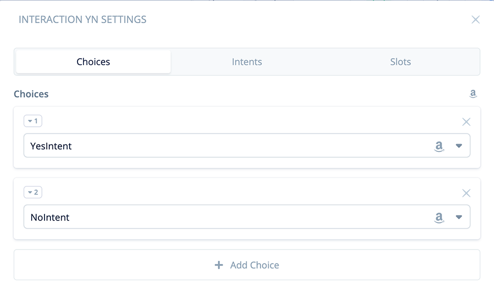 configure interaction yn block