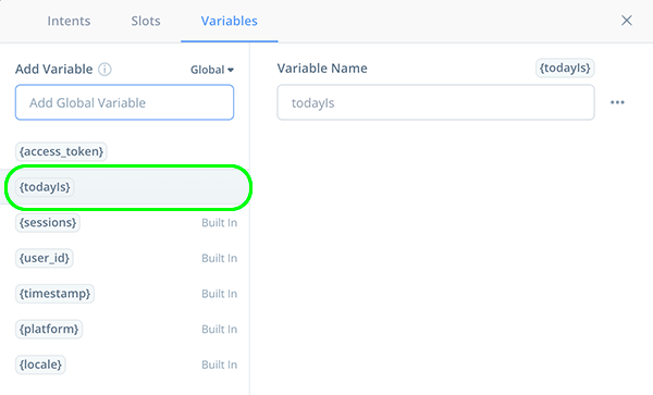 Global Variable todayIs Added