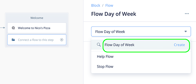 Rename Flow block and begin creating subflow