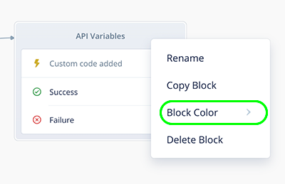 Begin coloring the block